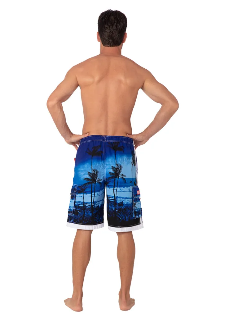 Men's Elasticized Swim Shorts - Board Shorts