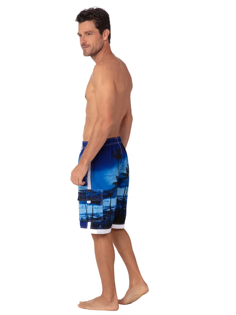 Men's Elasticized Swim Shorts - Board Shorts