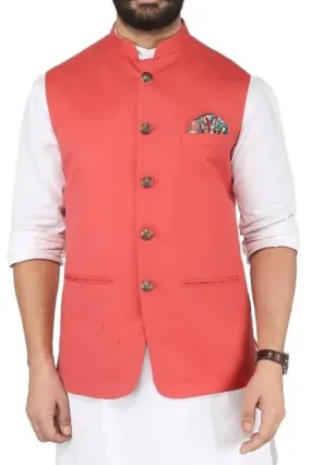 Men's Nehru Pink Jacket Wedding Vest coat Modi Jacket Style Half Jacket Wear Indian Festival Jacket For Men