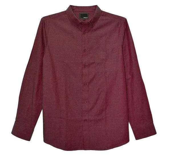 Mens Regular Long Sleeve Button Down Shirts