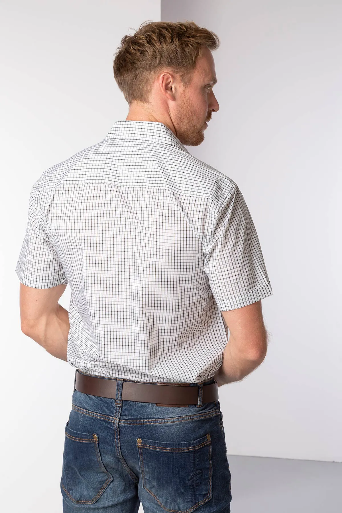 Men's Short Sleeved Check Shirt