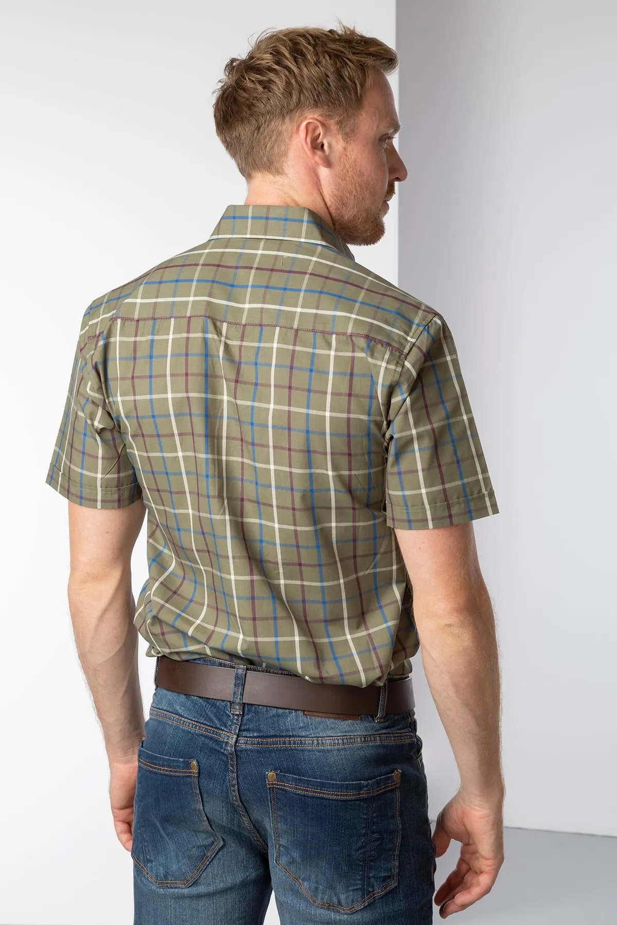 Men's Short Sleeved Check Shirt