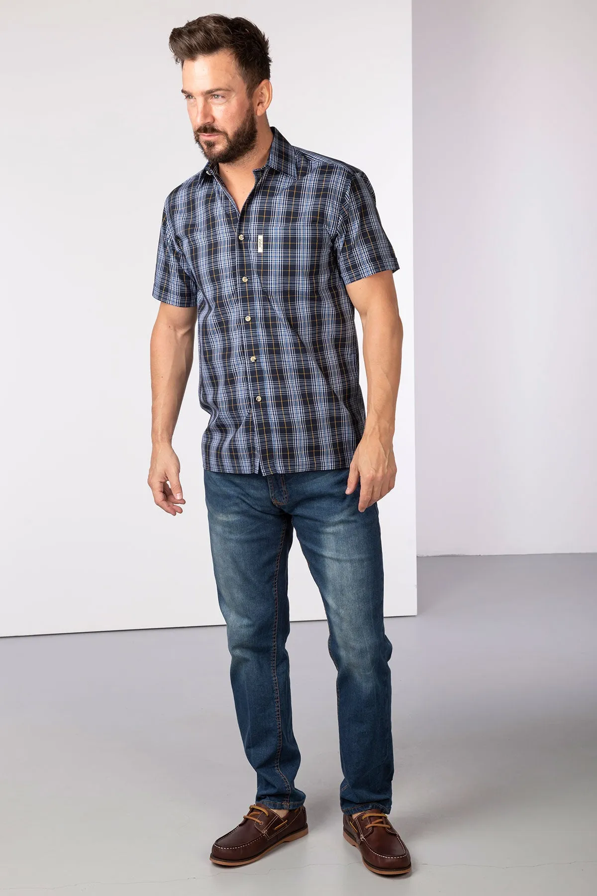 Men's Short Sleeved Check Shirt