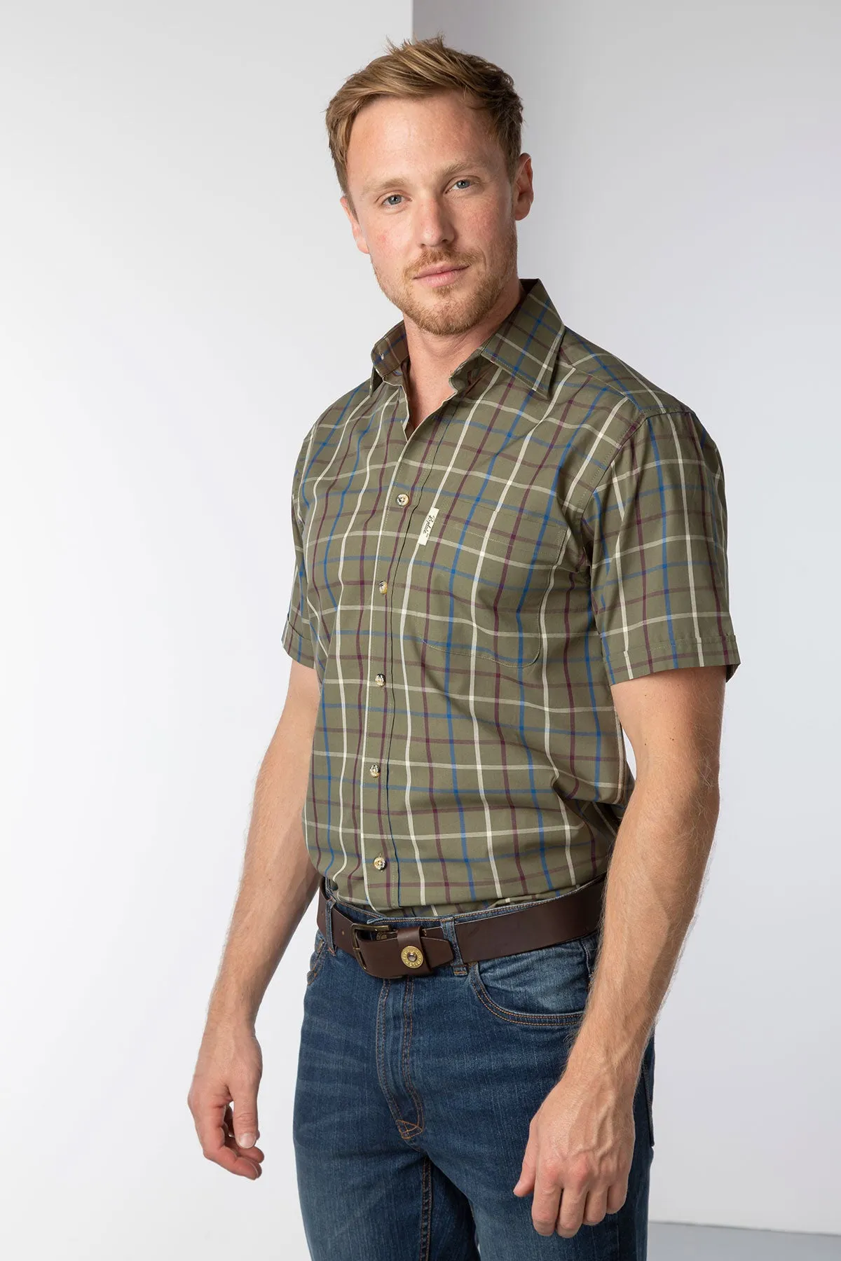 Men's Short Sleeved Check Shirt