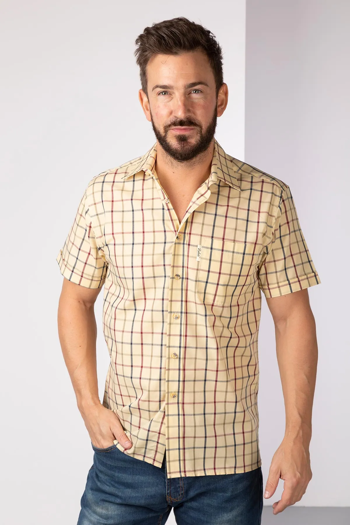 Men's Short Sleeved Check Shirt