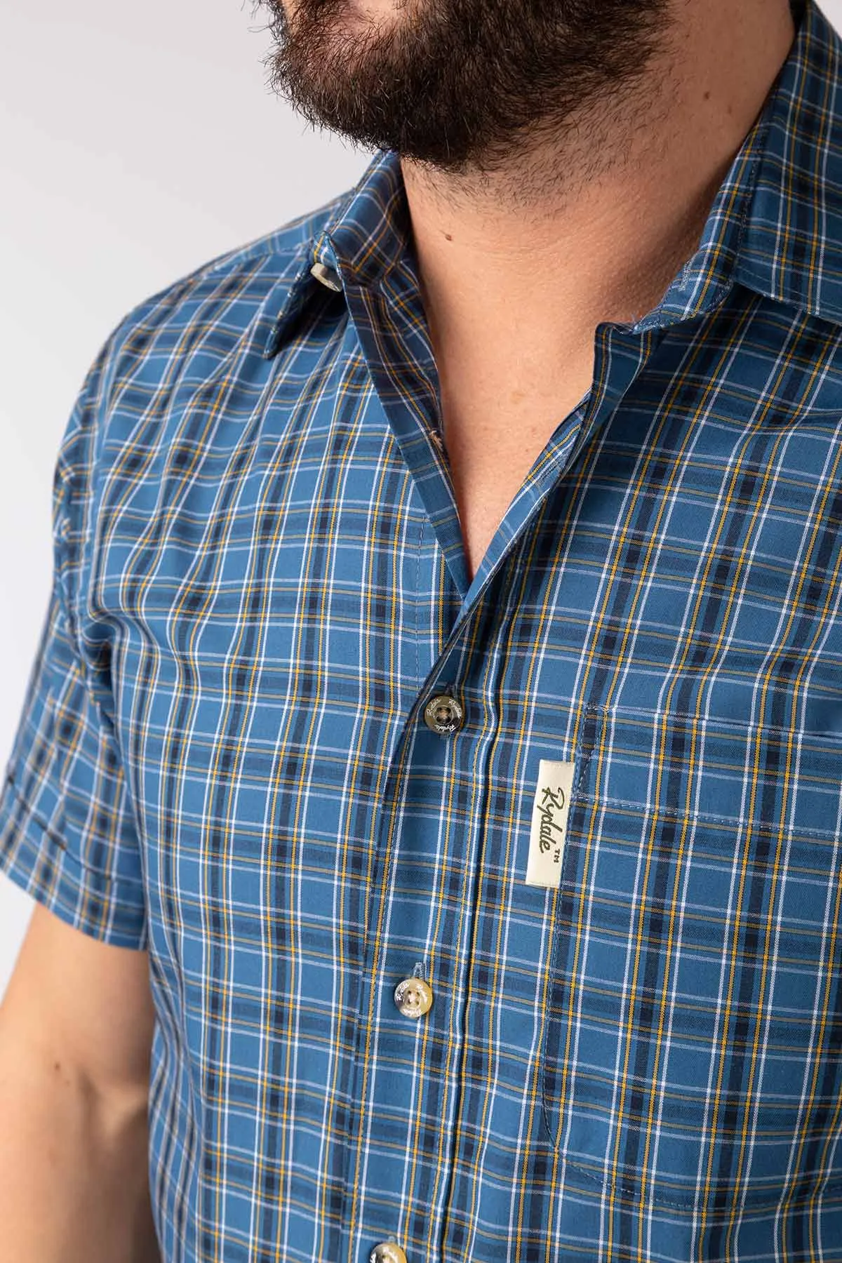 Men's Short Sleeved Check Shirt