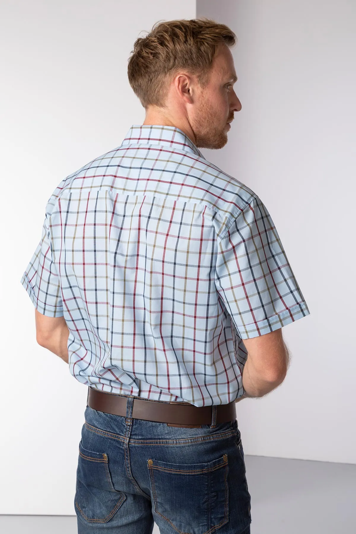 Men's Short Sleeved Check Shirt