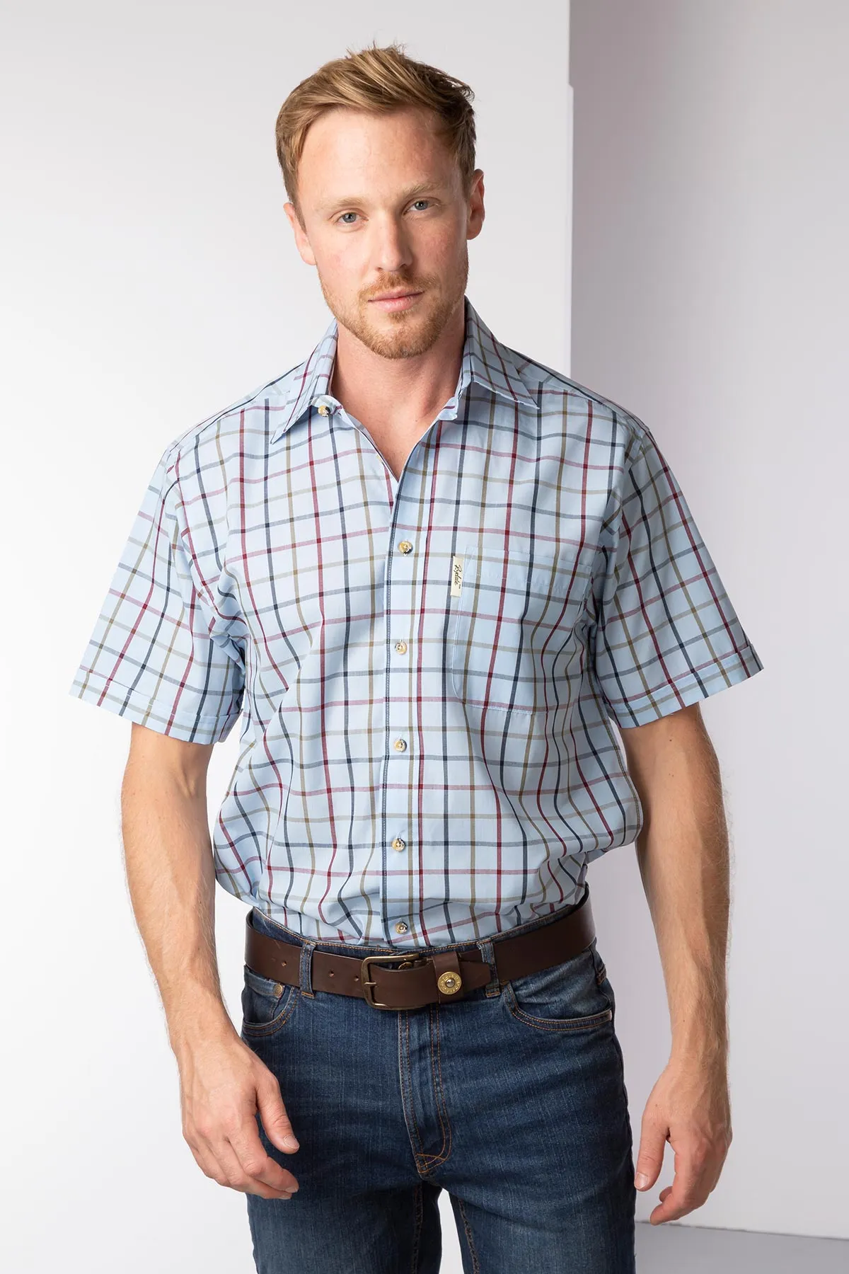 Men's Short Sleeved Check Shirt