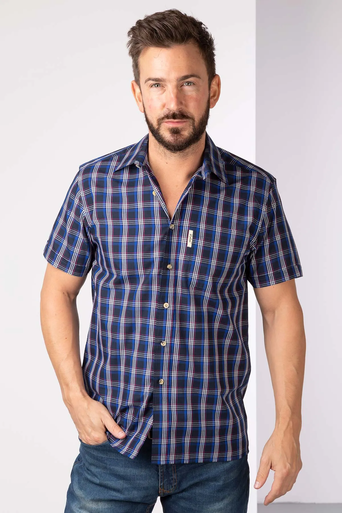 Men's Short Sleeved Check Shirt