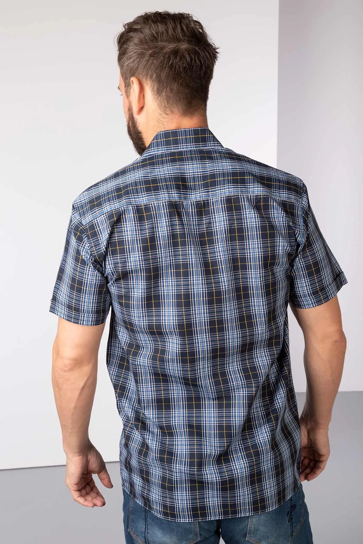 Men's Short Sleeved Check Shirt