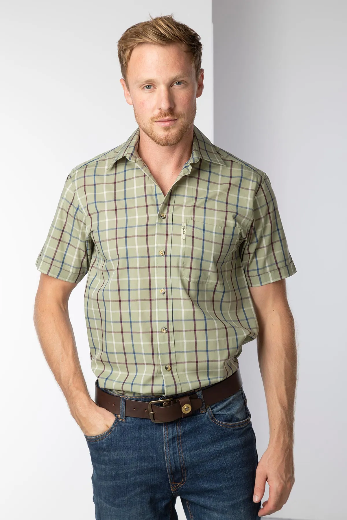 Men's Short Sleeved Check Shirt