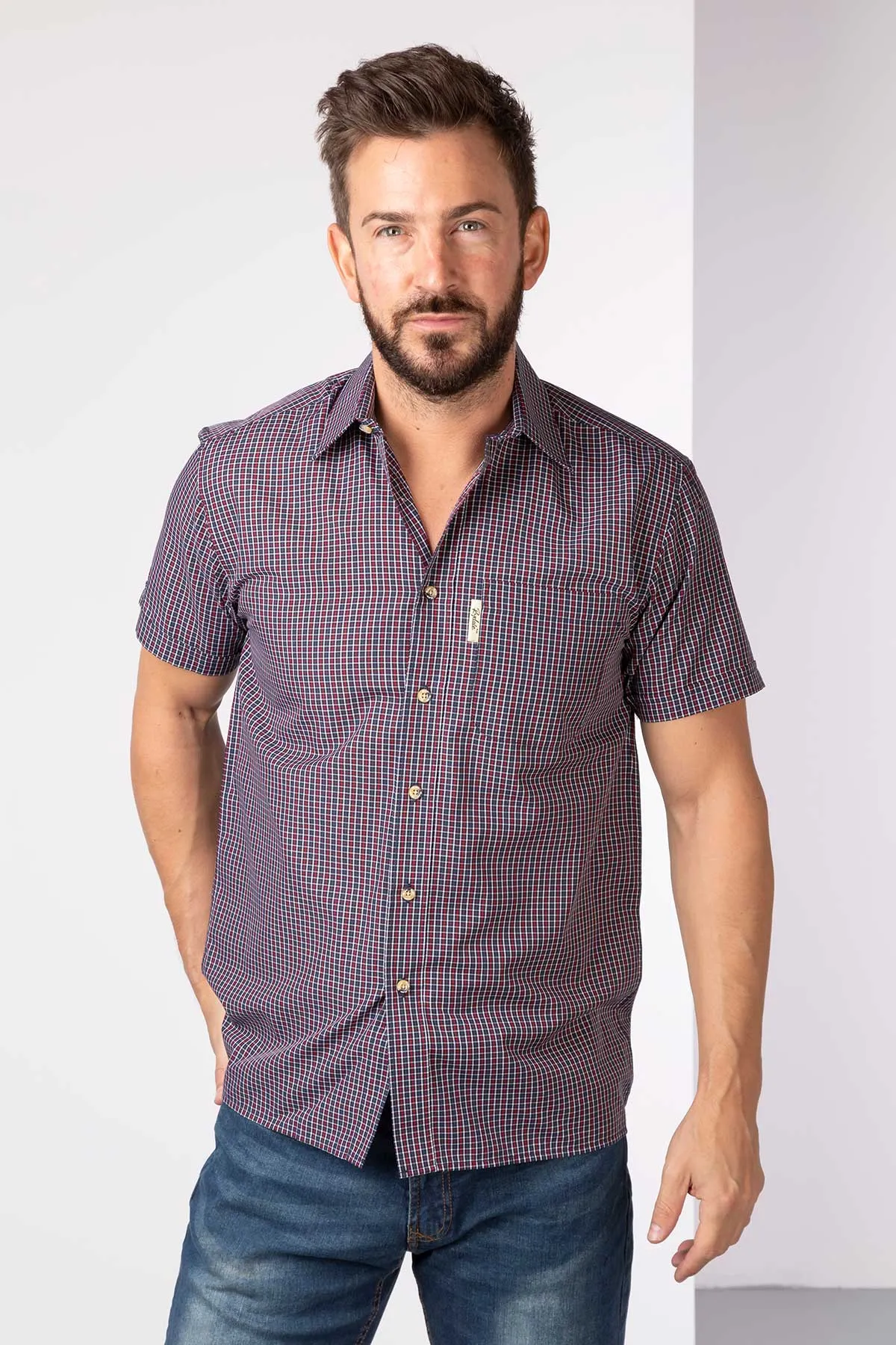 Men's Short Sleeved Check Shirt