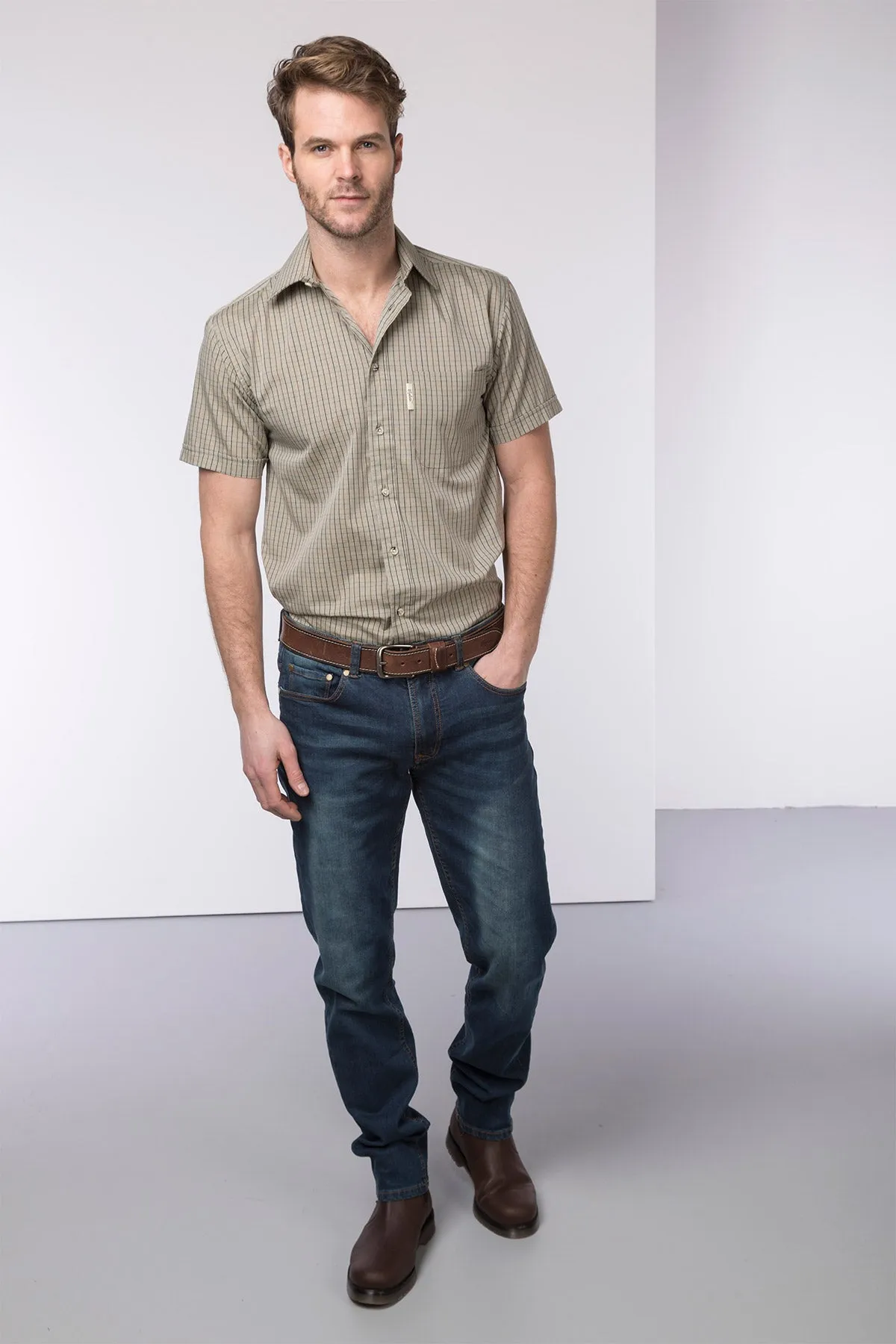 Men's Short Sleeved Check Shirts