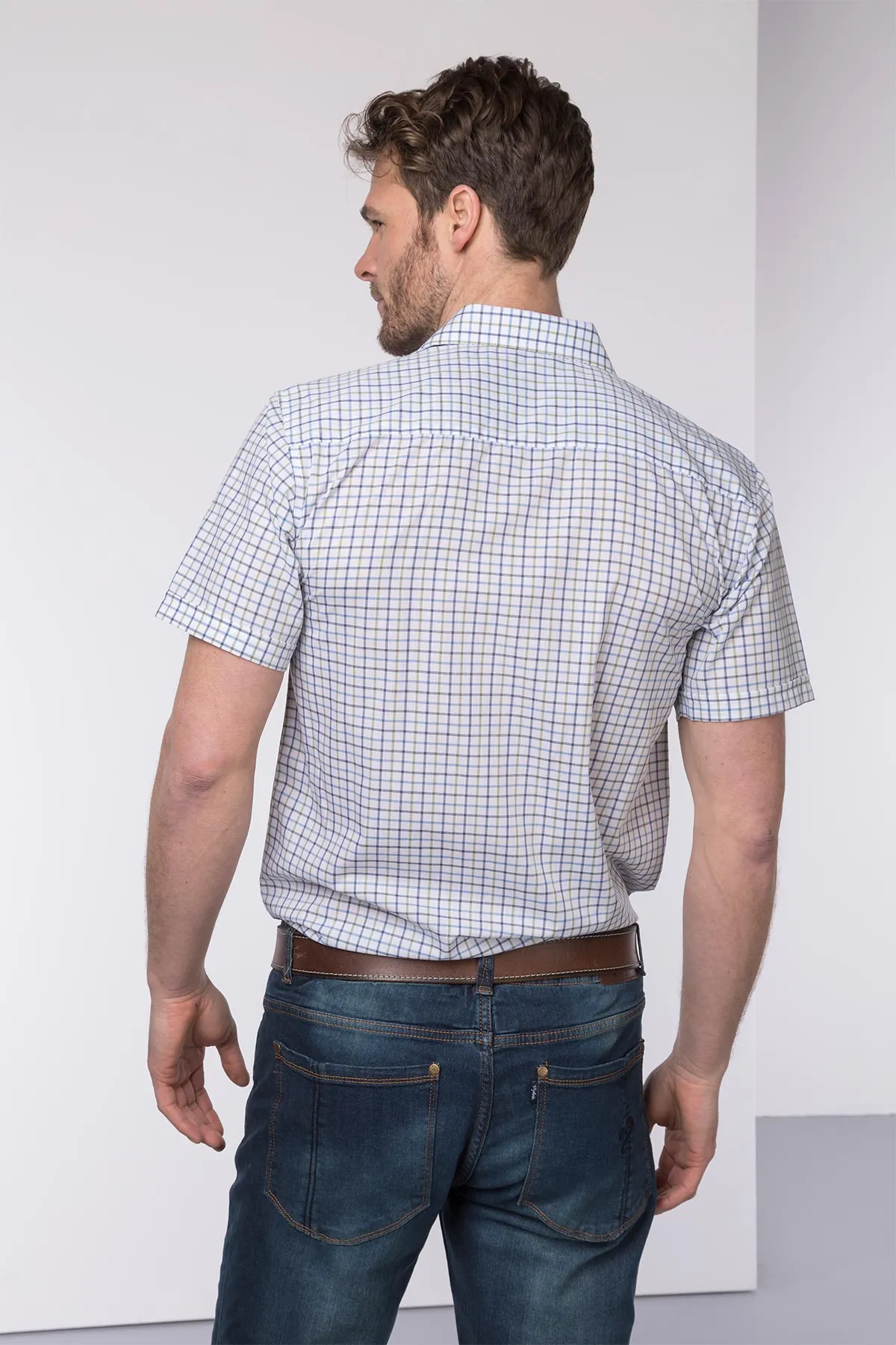 Men's Short Sleeved Check Shirts