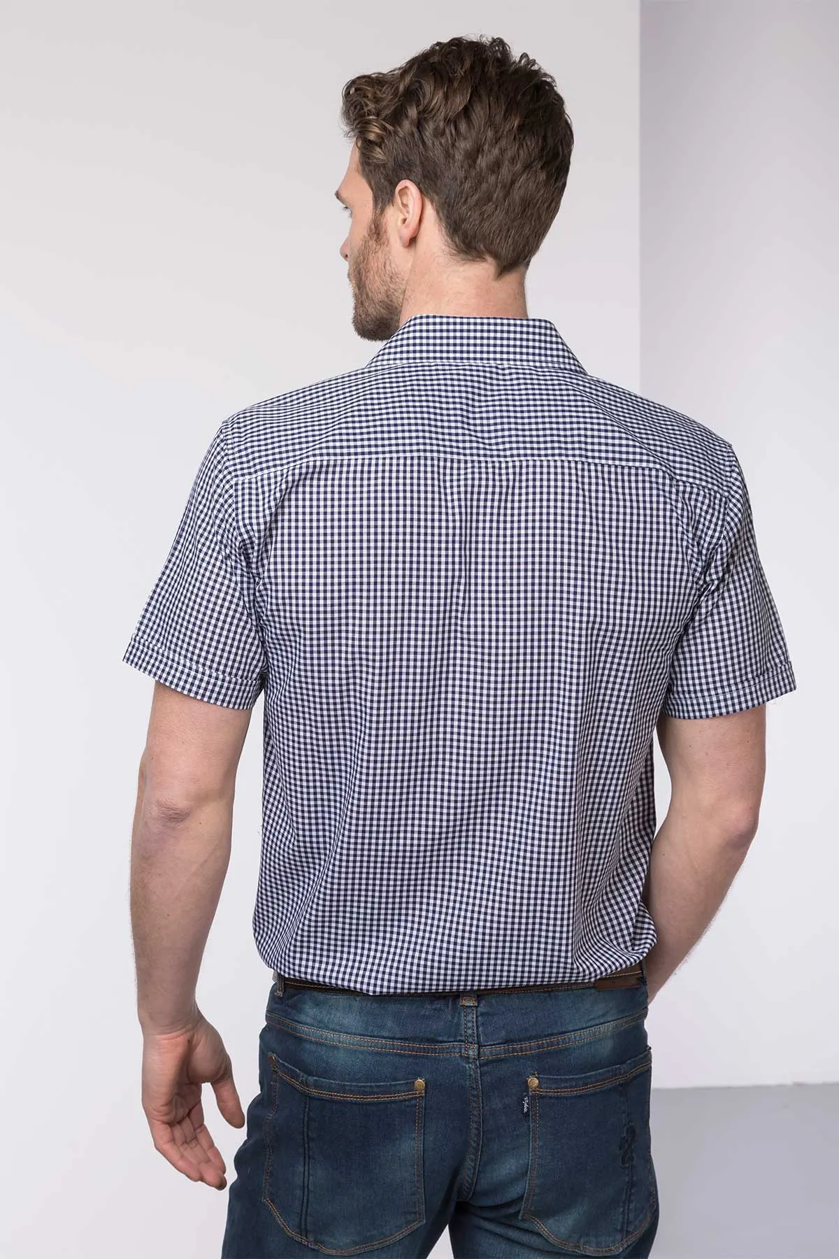 Men's Short Sleeved Check Shirts