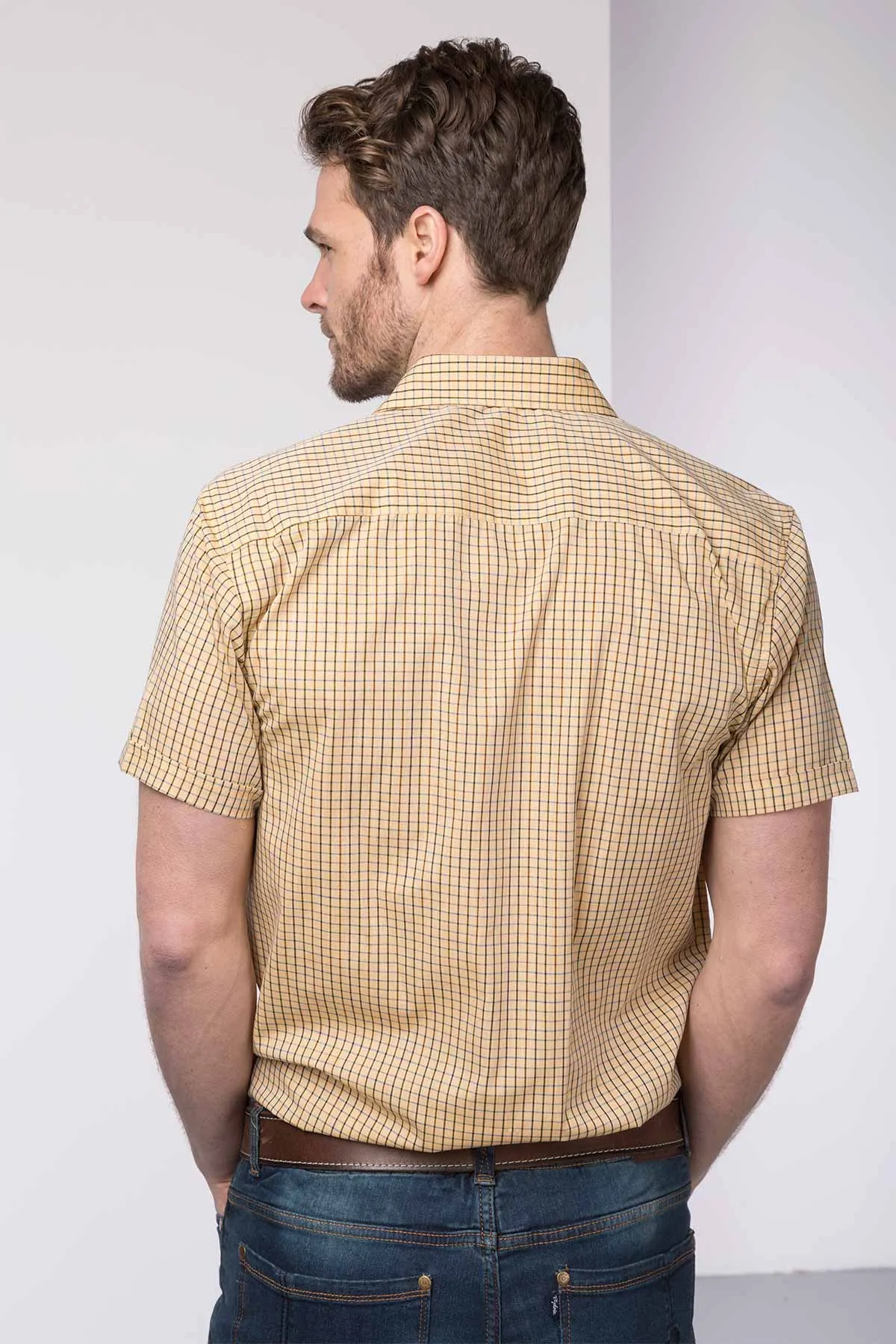 Men's Short Sleeved Check Shirts