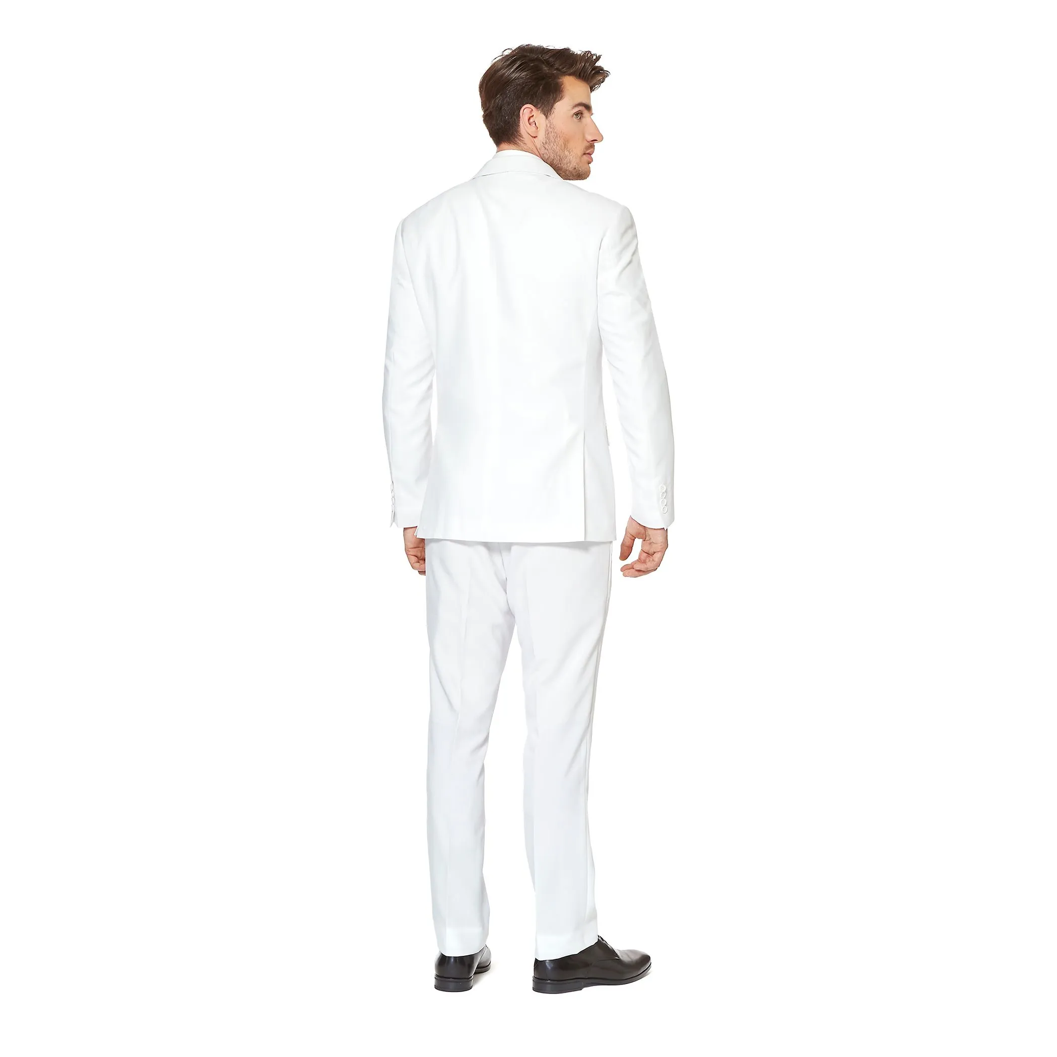 Men's Slim Fit OppoSuits Plain Suit and Tie, White