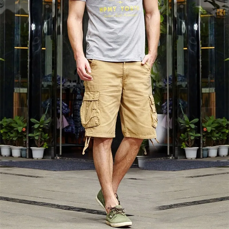 Men's Summer Baggy Multi Pocket Military Cargo Short Pants 2020