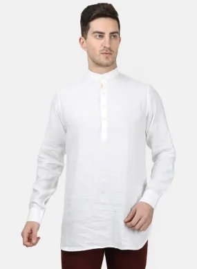 Mens White Solid Shirts