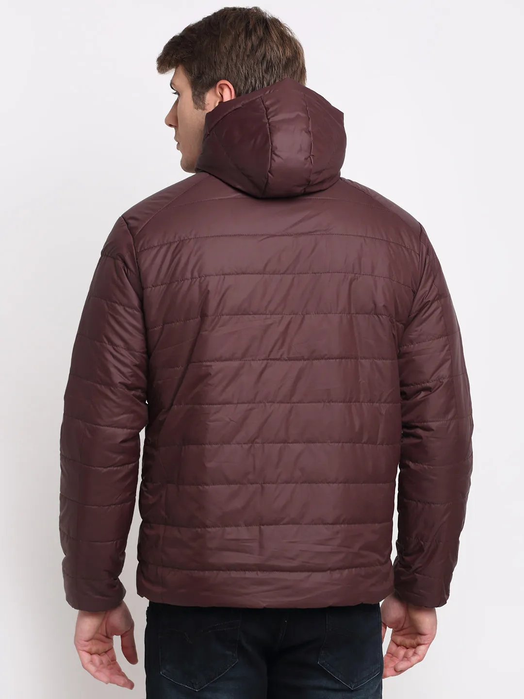 Men's Wine Black Reversible Jacket