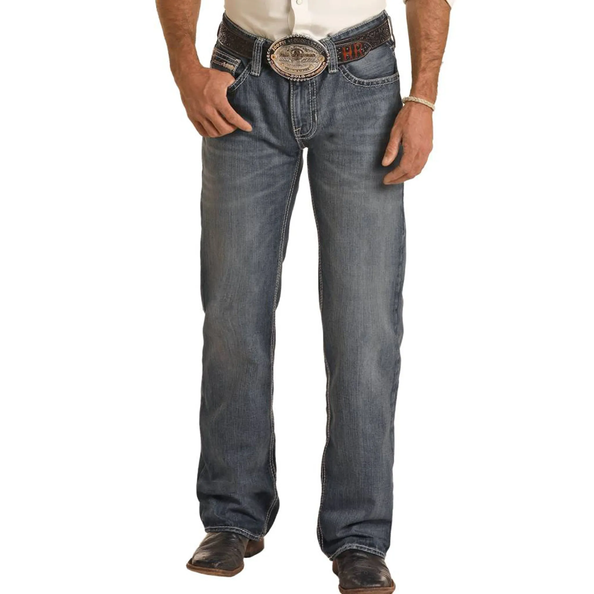 Rock & Roll Men's Pistol Straight Med Vintage Jean