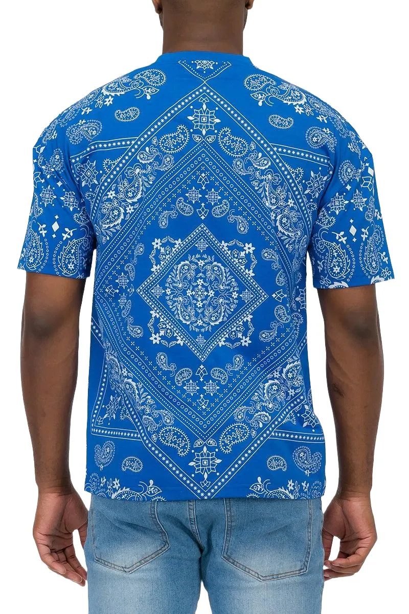 Royal Blue Bandana Print T-shirt