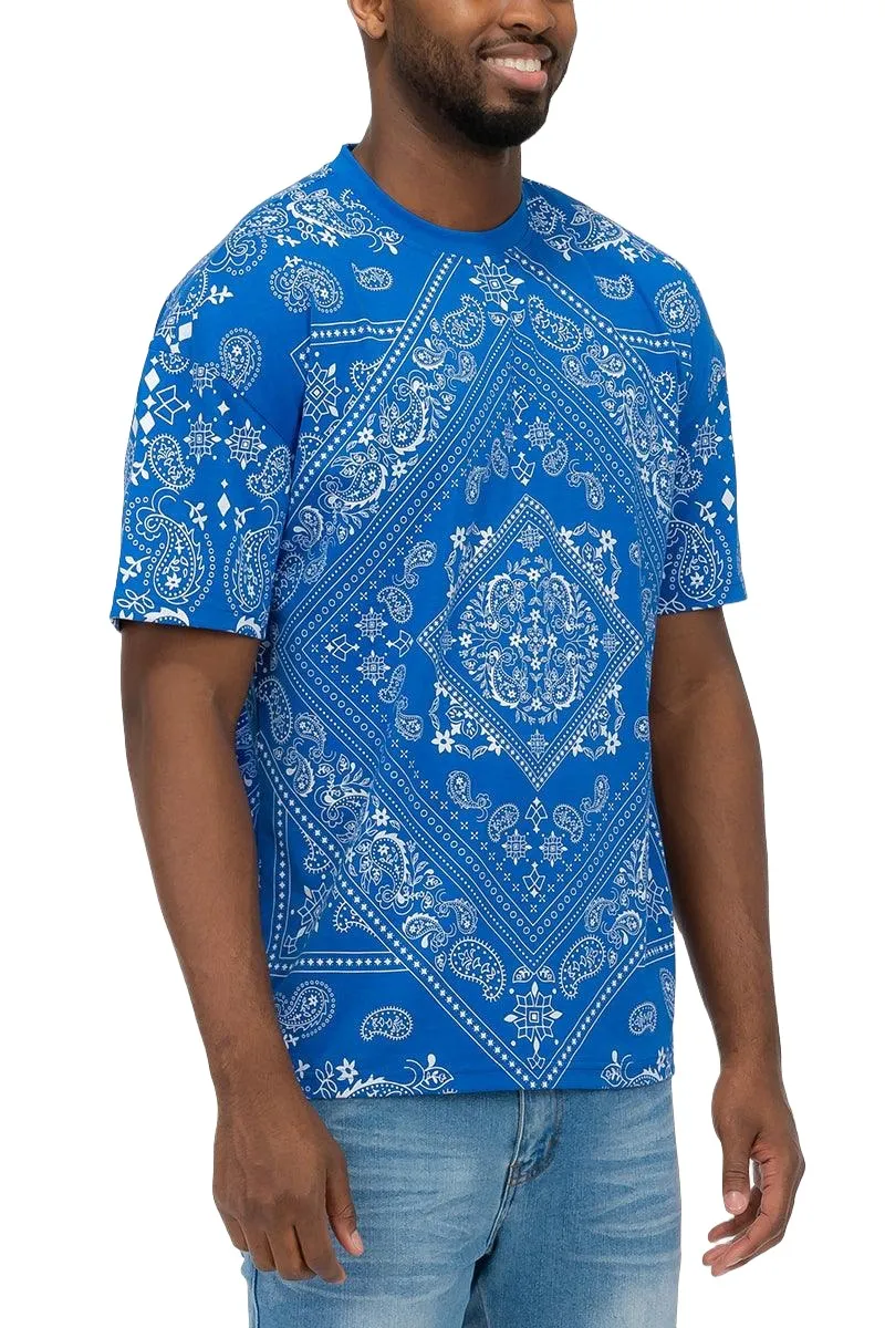 Royal Blue Bandana Print T-shirt