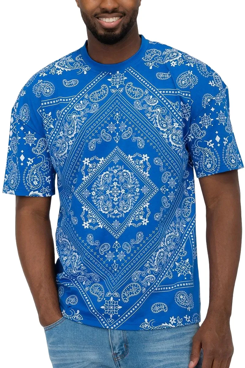 Royal Blue Bandana Print T-shirt