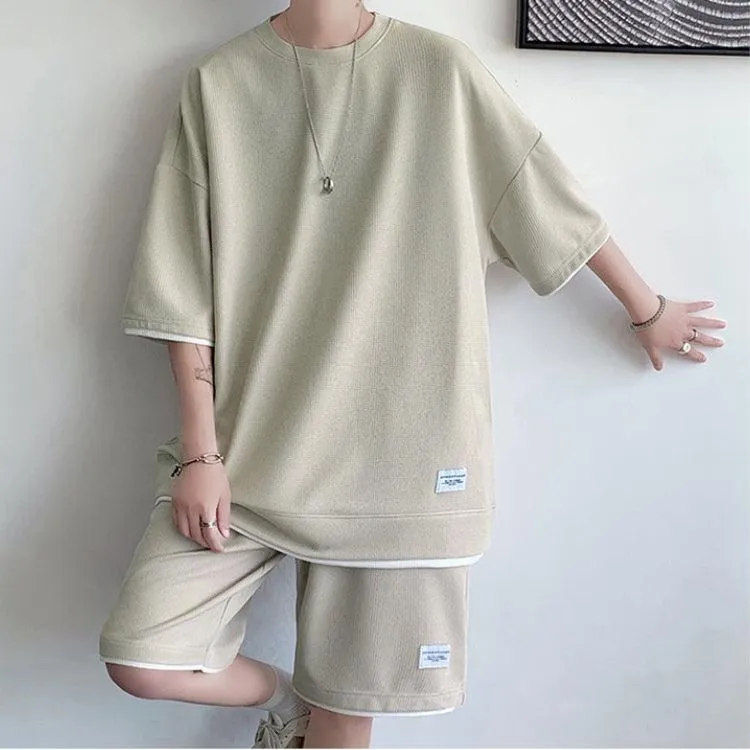 Soft Boy Sweatshirt & Sweatshorts Two Piece Set