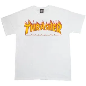 Thrasher Flame Logo T-Shirt White