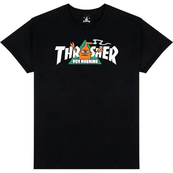 Thrasher Magazine x Toy Machine Skateboards Vortex T-Shirt Black