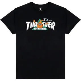 Thrasher Magazine x Toy Machine Skateboards Vortex T-Shirt Black