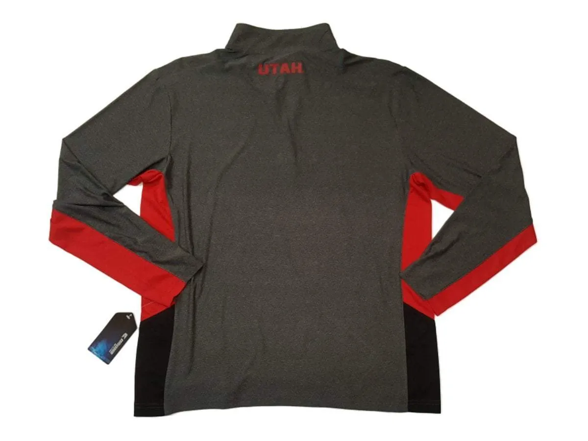 Utah Utes Colosseum Gray 1/4 Zip Performance Long Sleeve Collared Pullover (L)