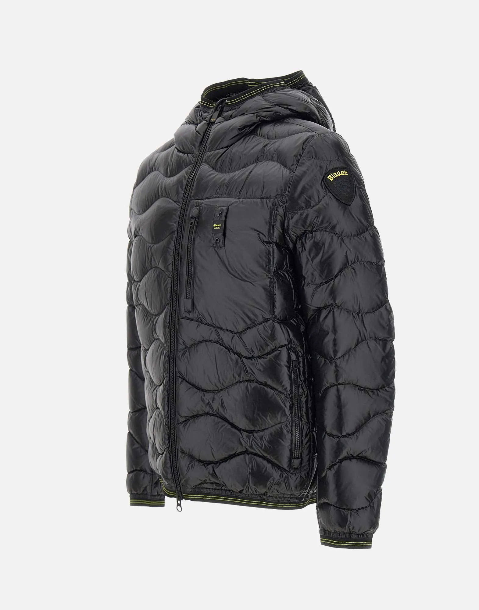 Wave Men's Down Jacket in Black