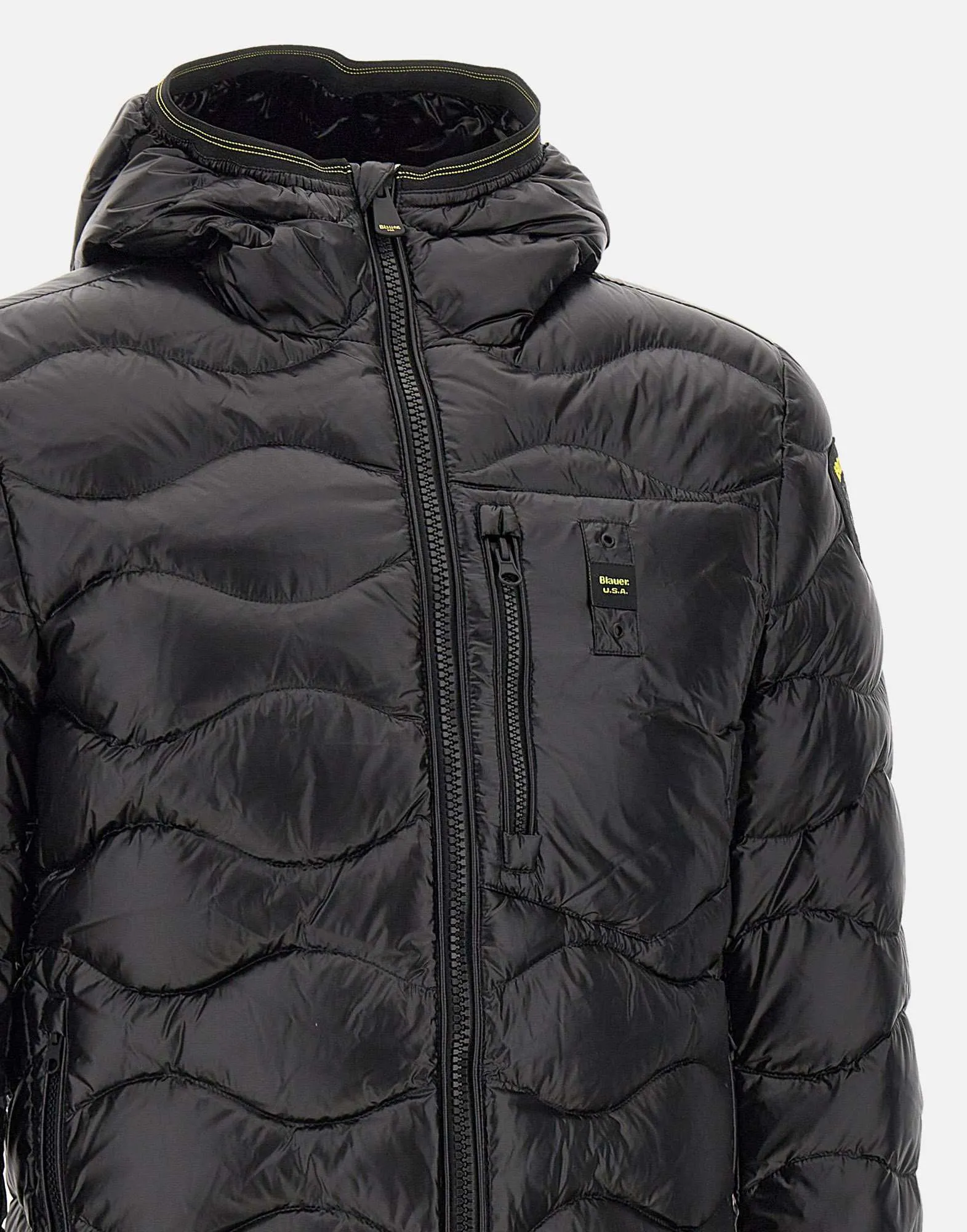 Wave Men's Down Jacket in Black