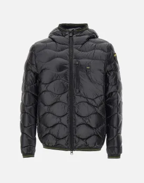 Wave Men's Down Jacket in Black